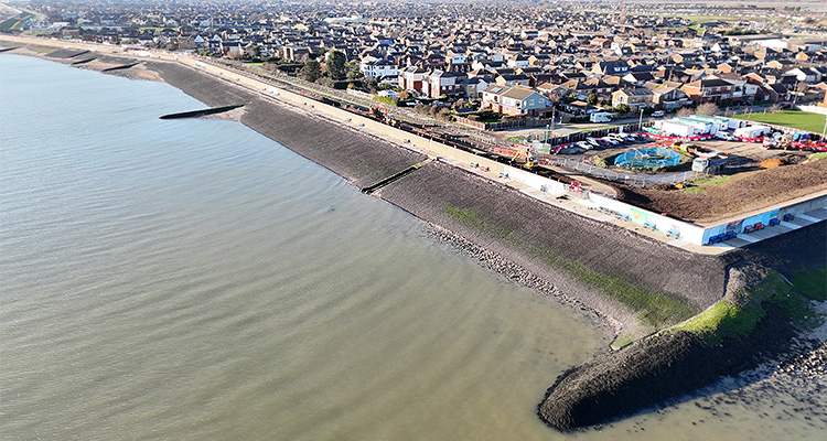 the coastline of Canvey Island
