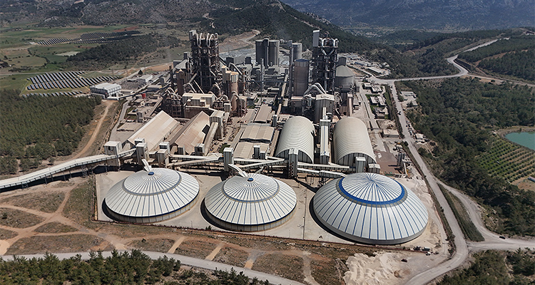 an aerial view of the Medcem Cement factory