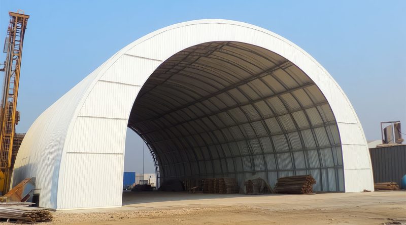 Industrial strength material building to support Affordable Fabric Structures article