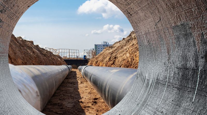 Pipeline construction works in the East of England, part of Anglian Water’s Strategic Pipeline project to improve drought resilience.
