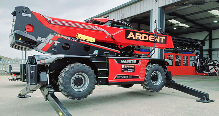 a Manitou MRT 3060 rotating telehandler.