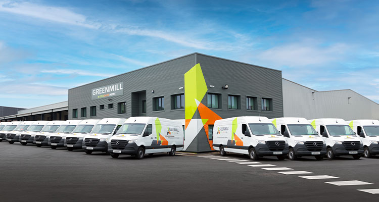 the headquarters and delivery vans of Greenmill Supply Company Limited