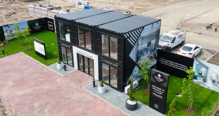 a temporary sales office for a new housing development called Craighall Village