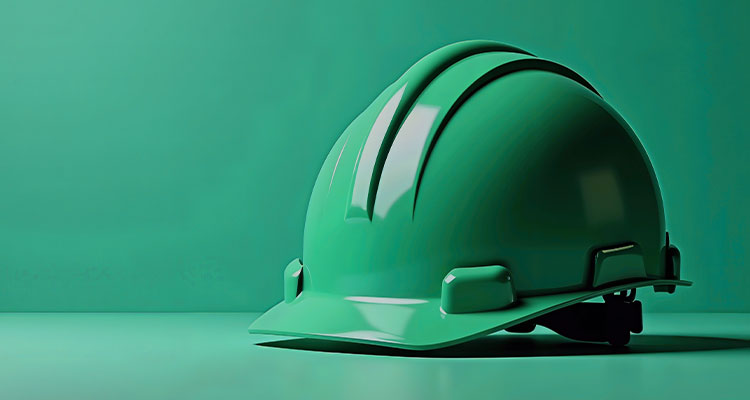 green vented safety hard hat